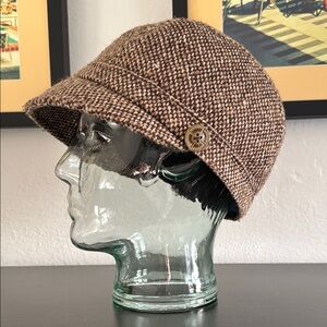 Delux Brown Tweed Cap